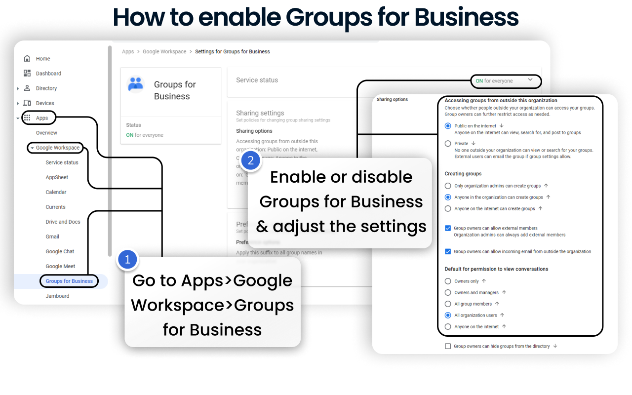 How to enable Google Groups for Business from your Google Admin Console